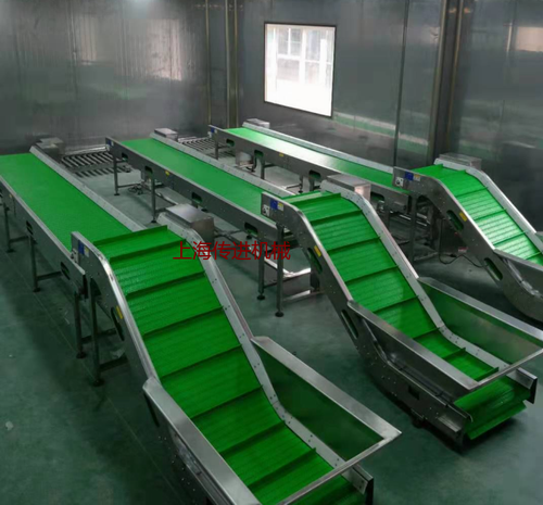 食品級網(wǎng)帶輸送機，核桃爬坡提升機